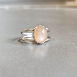 Roze Maansteen Zilver 1